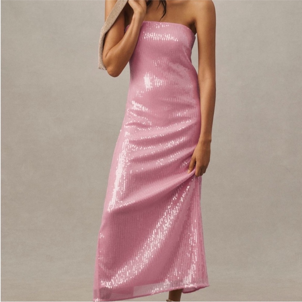 NWT Hutch Elena Strapless Sequin Column Maxi Dress